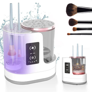SwirlEase™ Pro - 3-in-1 Makeup Brush Cleaner + UV Dryer BeautyBloom Hub