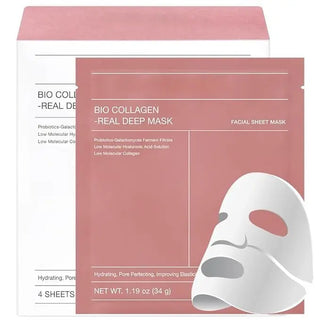 Glowgen™ – Plumping Collagen Mask + Hyaluronic Acid (4 sheets) - BeautyBloom Hub