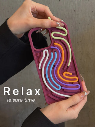 Fidget Maze™ – Anti-Anxiety Sensory Phone Case for iPhone (11–16 Series) - BeautyBloom Hub