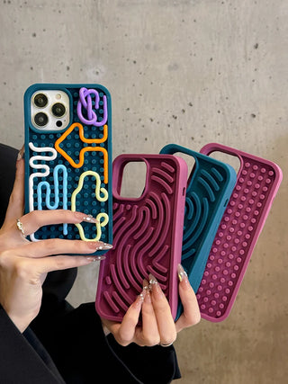 Fidget Maze™ – Anti-Anxiety Sensory Phone Case for iPhone (11–16 Series) - BeautyBloom Hub
