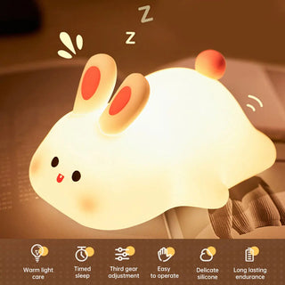 GlowPals™ – Cute Silicone Animal Night Lights (Bunny, Piggy, Duck) - BeautyBloom Hub