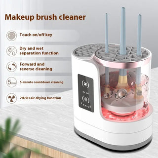 SwirlEase™ Pro - 3-in-1 Makeup Brush Cleaner + UV Dryer BeautyBloom Hub