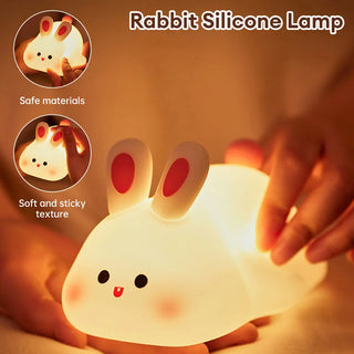 GlowPals™ – Cute Silicone Animal Night Lights (Bunny, Piggy, Duck) - BeautyBloom Hub
