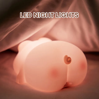 GlowPals™ – Cute Silicone Animal Night Lights (Bunny, Piggy, Duck) - BeautyBloom Hub