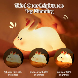 GlowPals™ – Cute Silicone Animal Night Lights (Bunny, Piggy, Duck) - BeautyBloom Hub