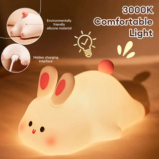 GlowPals™ – Cute Silicone Animal Night Lights (Bunny, Piggy, Duck) - BeautyBloom Hub