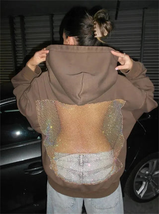 BACKLYT™ Hoodie | Y2K Backless Mesh Hoodie