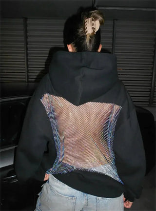 BACKLYT™ Hoodie | Y2K Backless Mesh Hoodie
