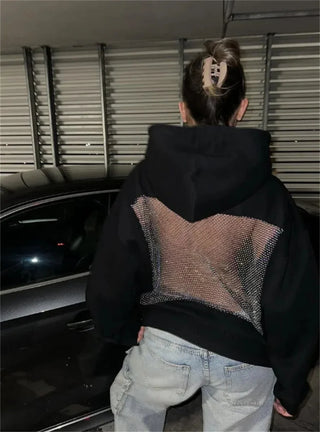 BACKLYT™ Hoodie | Y2K Backless Mesh Hoodie