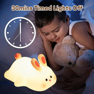 GlowPals™ – Cute Silicone Animal Night Lights (Bunny, Piggy, Duck) - BeautyBloom Hub