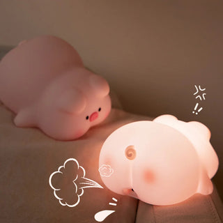 GlowPals™ – Cute Silicone Animal Night Lights (Bunny, Piggy, Duck) - BeautyBloom Hub