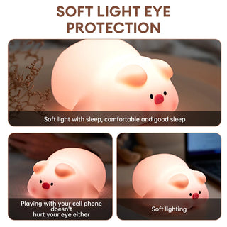 GlowPals™ – Cute Silicone Animal Night Lights (Bunny, Piggy, Duck) - BeautyBloom Hub